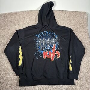 KISS Destroyer Band Black Hoodie XL Pullover Music Rock